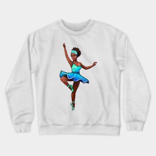 The top 10 Dance gifts - Ballet dancer dancing Brown skin black African American ballerina Crewneck Sweatshirt